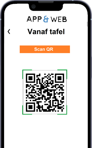 Bestellen app qr-code scannen