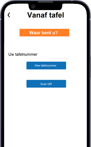 Bestellen app vanaf tafel