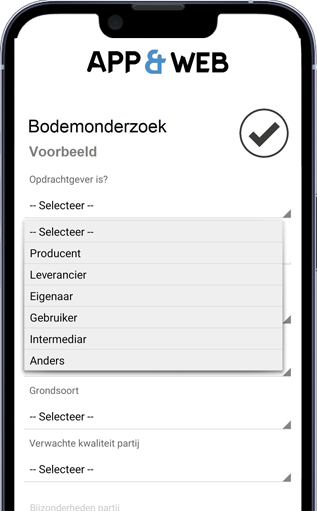 Bodemonderzoek registreren via app