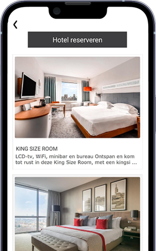 reservering hotelkamer app overzicht kamer