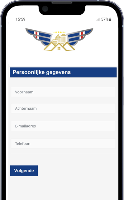 Vakantieapp persoonlijke gegevens