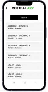 Voetbal app teams