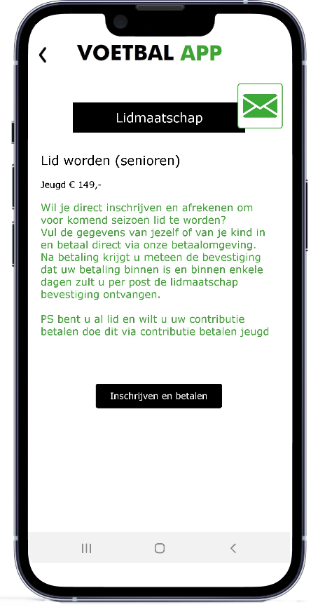 Voetbal app lid worden