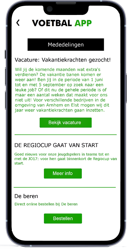 Voetbal app vacatures