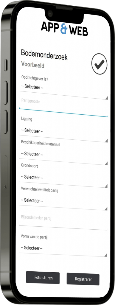 Bodemonderzoek registreren via app
