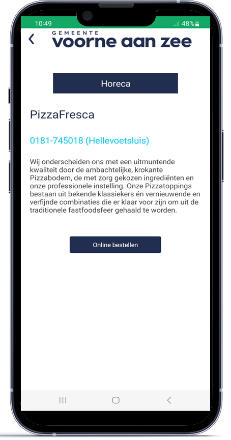 Gemeente app lokale horeca info