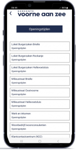 Gemeenteapp openingstijden