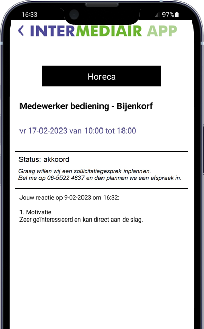 Intermediair app retail