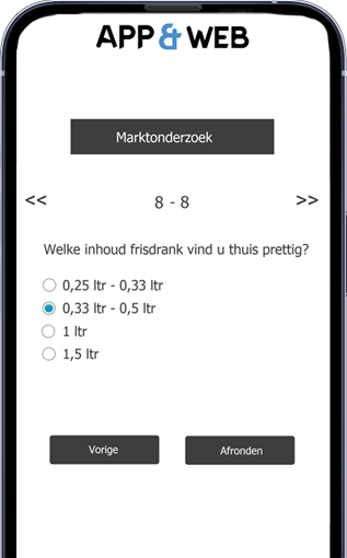 Marktonderzoek vraag 8