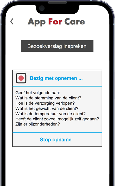 Zorgapp opname verslag