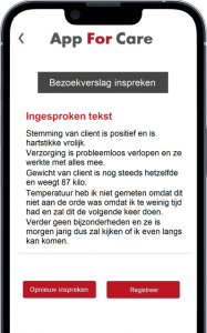 Zorgapp ingesproken tekst controleren