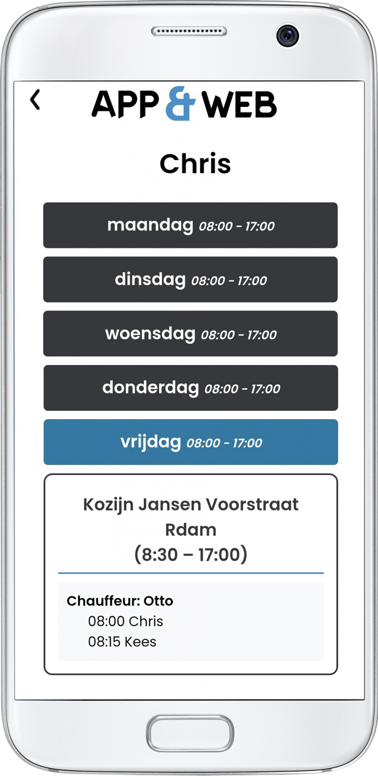 Appandweb Urenregistratie App